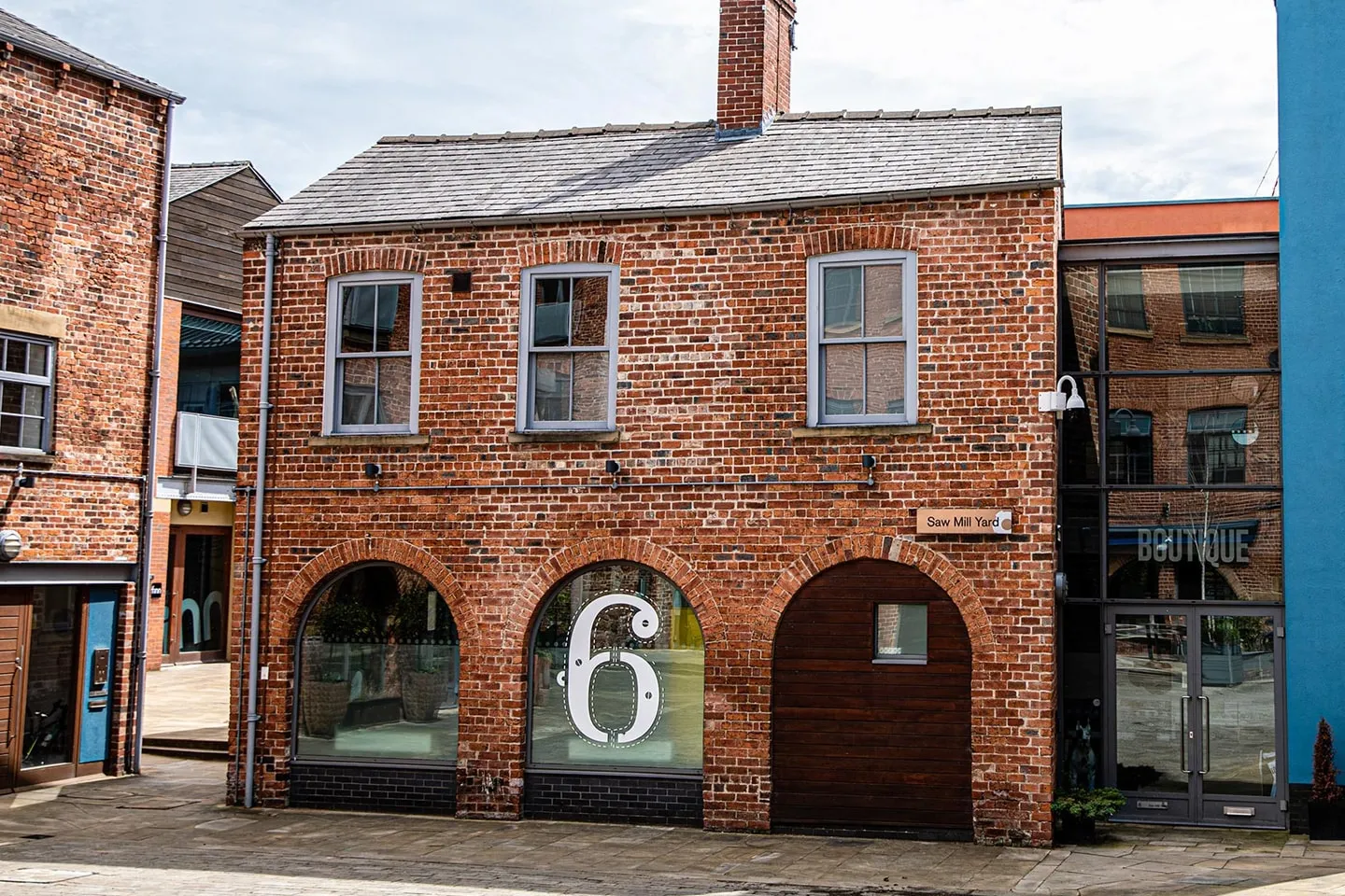 Boutique’s red-brick office building