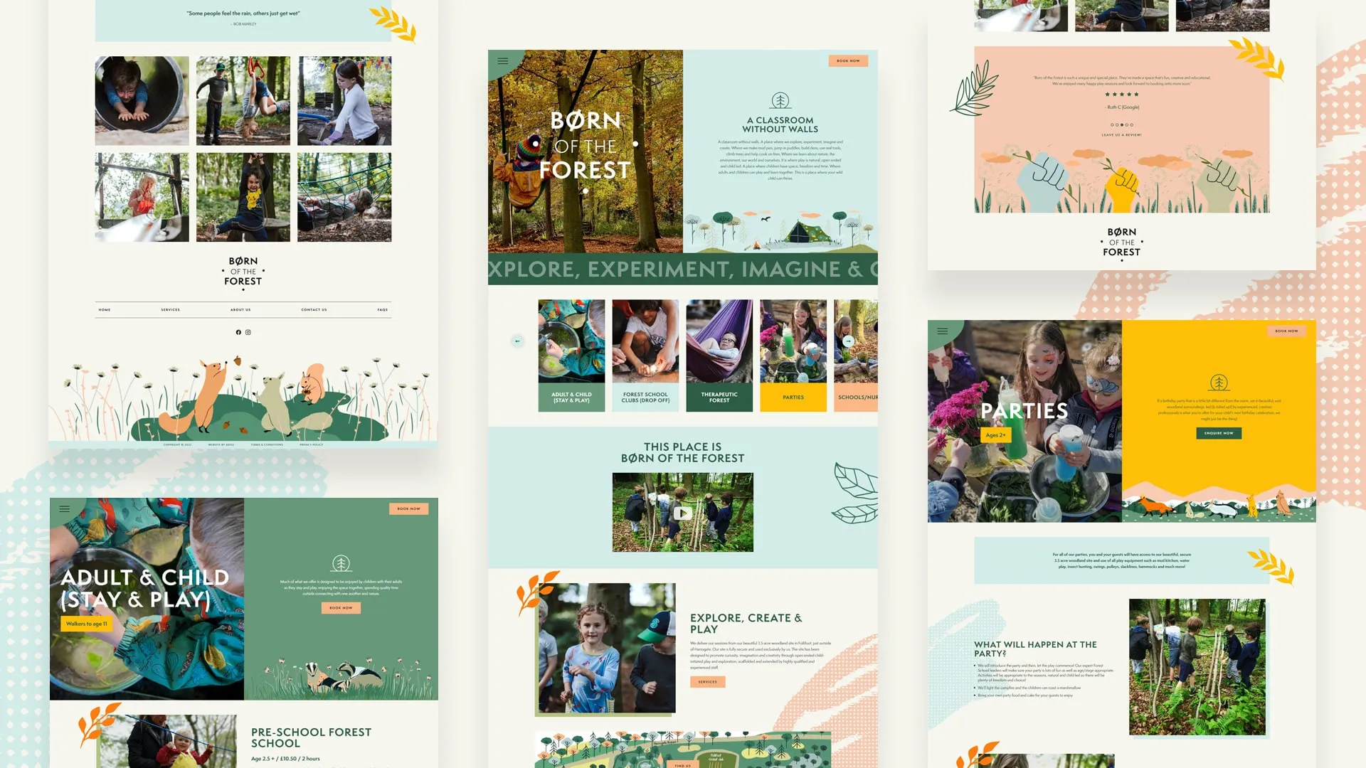 Pages from the Born of the Forest website
