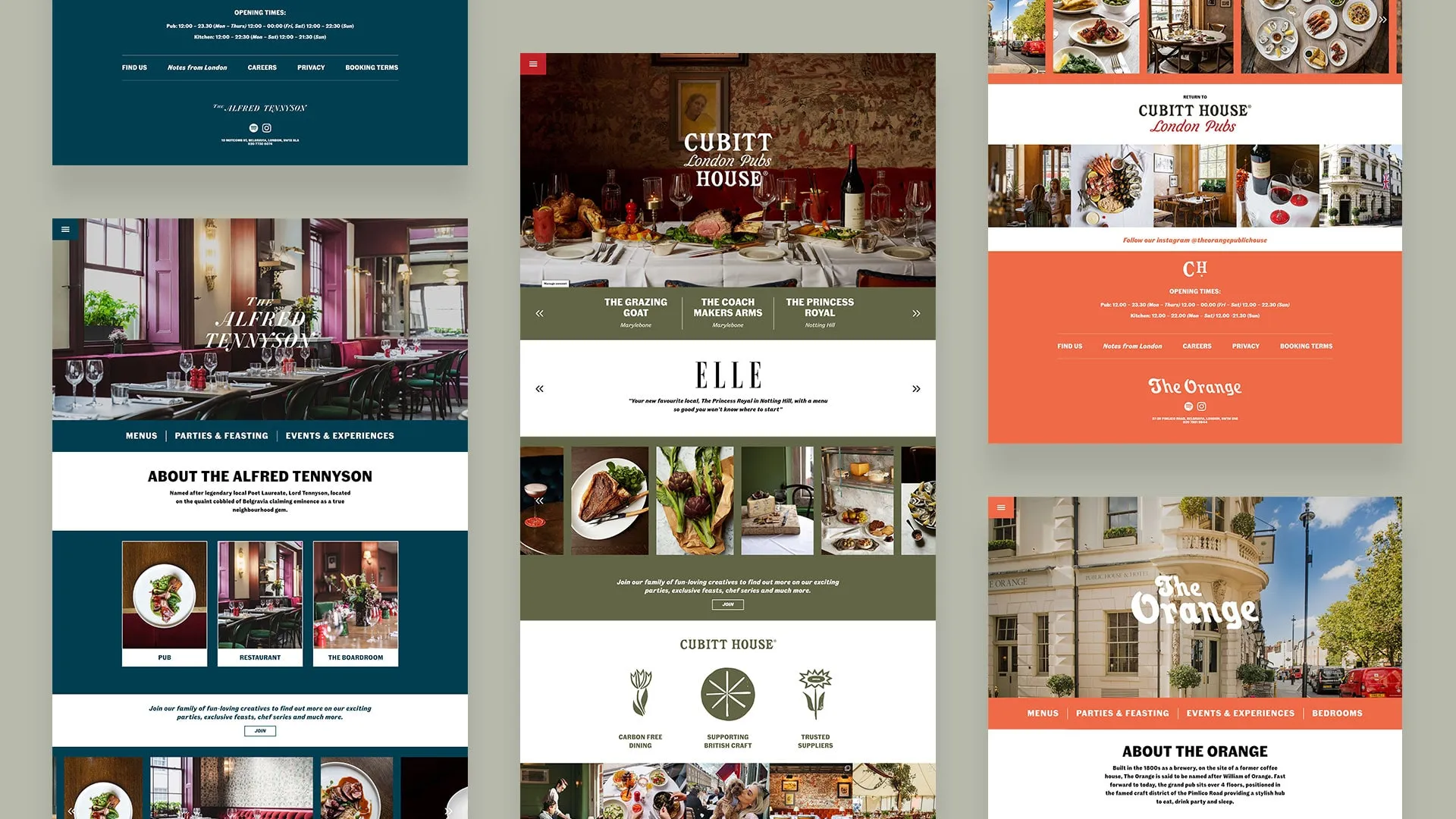 Pages from the Cubitt House website
