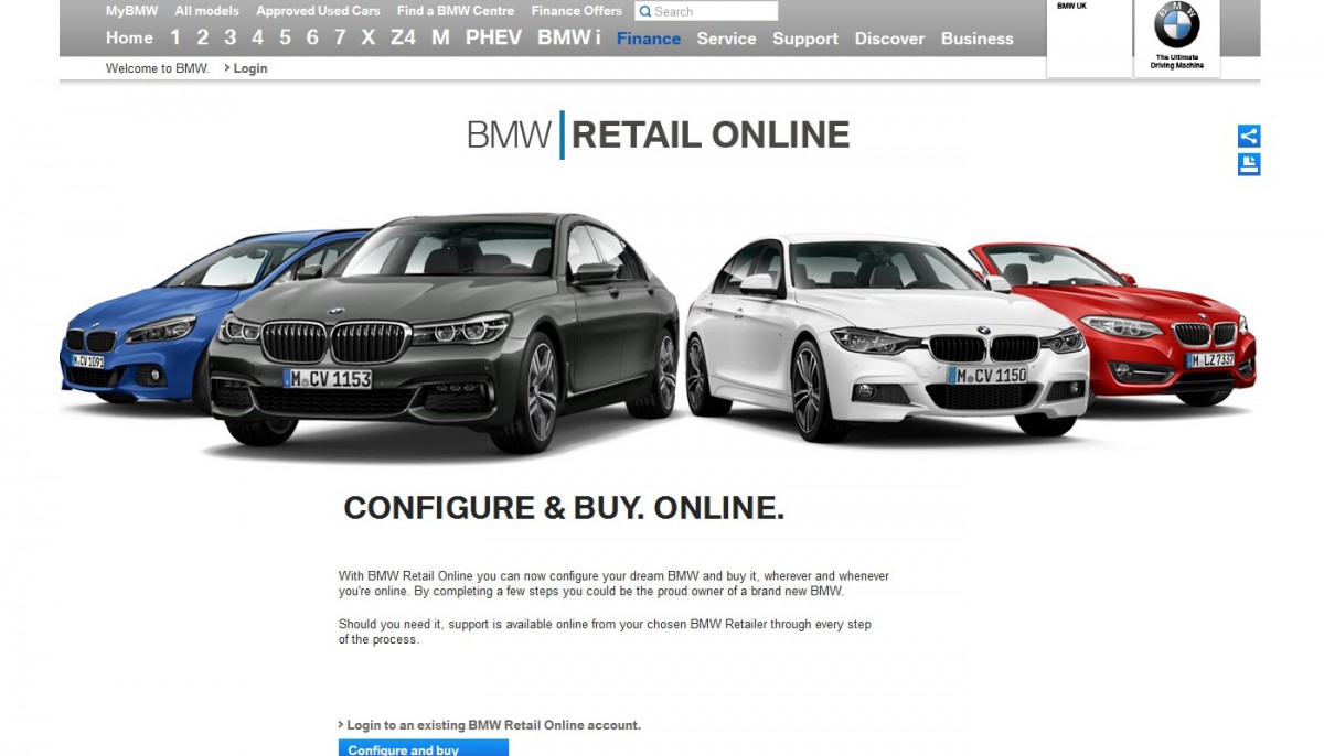 BMW; Buy Online Now.